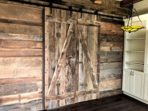 Interior sliding doors of reclaimed wood by High Mountain Millwork - Franklin, NC - #1
