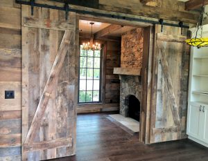 Interior sliding doors of reclaimed wood by High Mountain Millwork - Franklin, NC - #2